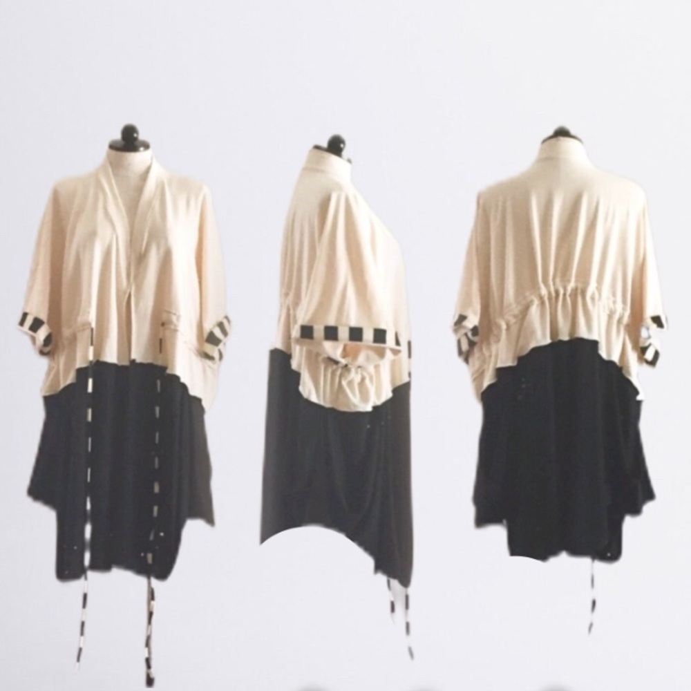 Plus-size wrap cardigan kimono knit  top